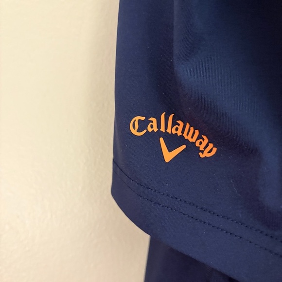 Callaway Navy Blue Polo with Bright Orange Trim - Picture 9 of 13